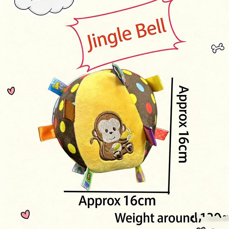 Pet soccer bell dog toy ball for dogs to entertain themselves, relieve boredom, chew, with plush leather ball pet toy