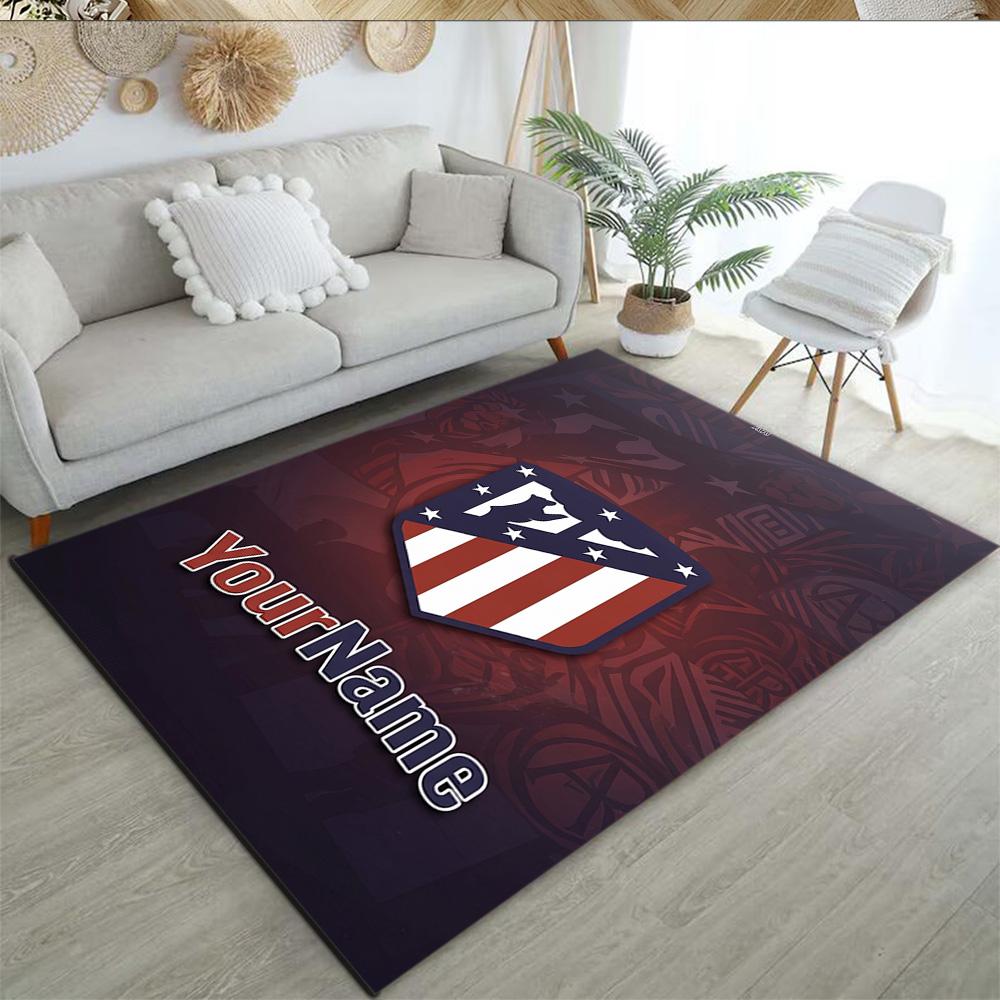 Atletico Madrid Customizable Name Carpet Perfect for Decorate room Living Rooms Outdoor Bedrooms Anti-slip Rug Decorate Offices Gift for Festivals