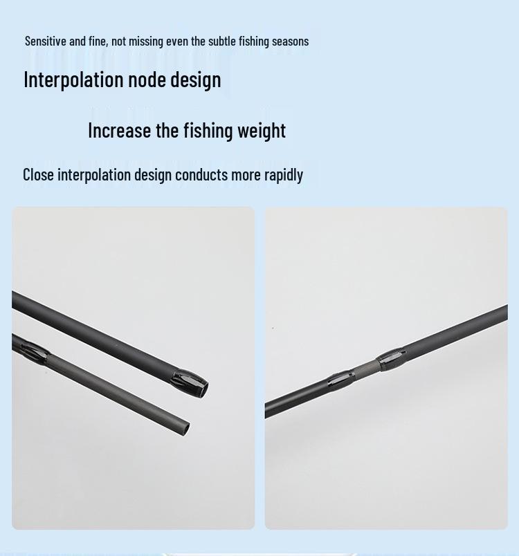 Cross Carbon Ultra-Light Sea Fishing Rod with Hollow Joint, Gun/Straight Handles, M/MH Action