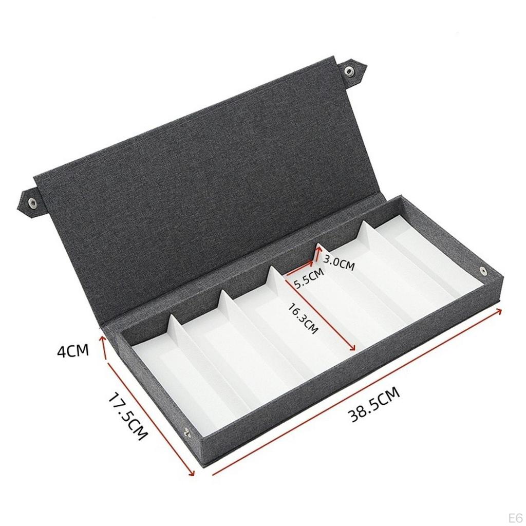 Aufbewahrungsbox für Brillen mit 6 Fächern für Schreibtisch und Zuhause