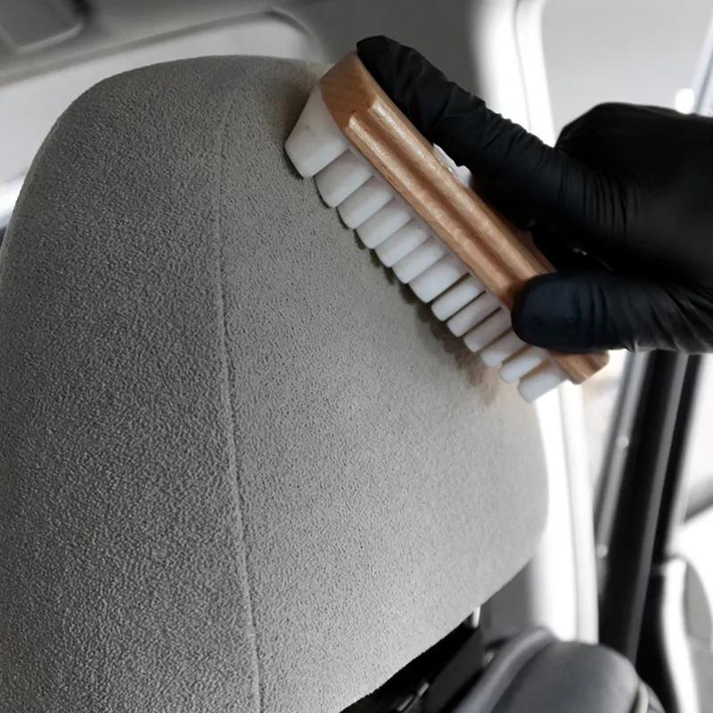Car Interior Cleaning Brush Beauty Care Brush Detailing Car Upholstery Clean Tool Wood Suede Deerskin Plush Fabrics
