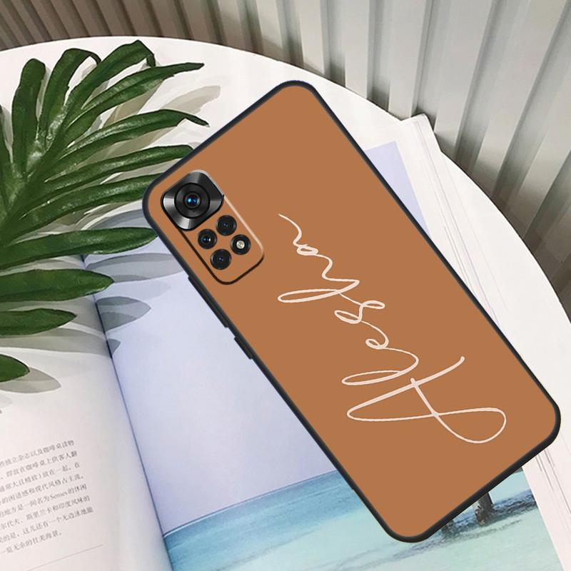 Pastel Name Custom Initials Phone Case For Xiaomi Redmi Note 12 11 10 8 9 Pro Note 9S 10S 11S Redmi 9C 12C 9T 10C Cover