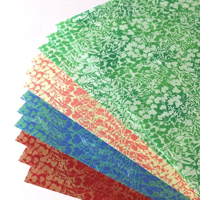 Kamiiso Kimono Beauty Washi Chiyogami A4 12 Sunlight Through the 2213 Paper, Size, Sheets, Trees, No.