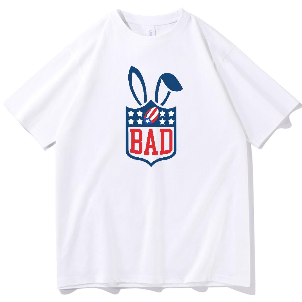 

2026 Bad Bunny Super Bowl Printed 100 Cotton T-shirt Summer Men s and Women s Clothing Fashion Casual Oversized T-shirt Fan Gift S разноцветный