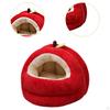 Grotte pour Chat Lit Abri pour Animal de Compagnie Couchage Coussin Épais Mignon Doux Compact Petite Maison pour Chien Cachette