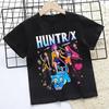 HUNTR/X K-Pop Dämonenjäger Kinder T-Shirt, Unisex Virtuelle Idol-Gruppe Grafik-T-Shirt, 100% Baumwolle Lässiges Kurzarm-Oberteil für Kinder