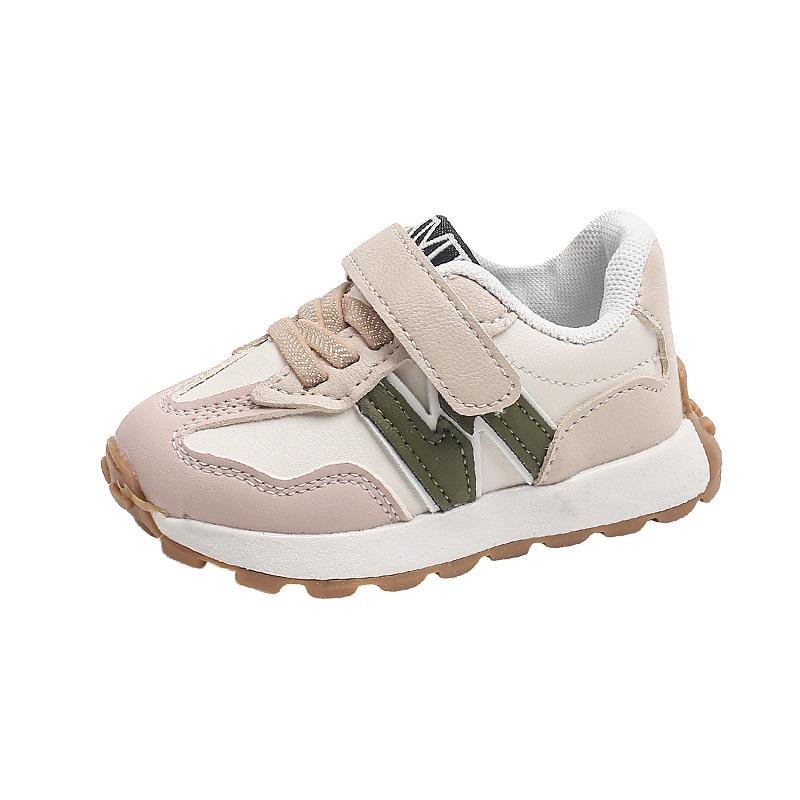 Atmungsaktive Frühling/Herbst Trendige Freizeitsneaker für Kinder, Alter 1-6: Weiche Sohle, Lederoberfläche