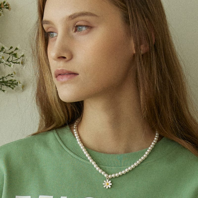 ourhope Daisy Pearl Necklace - Gold