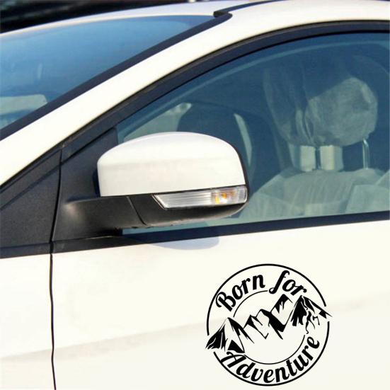 Cool Born For Adventure Mountain Reflektierender Aufkleber Aufkleber Auto Motorrad Dekor