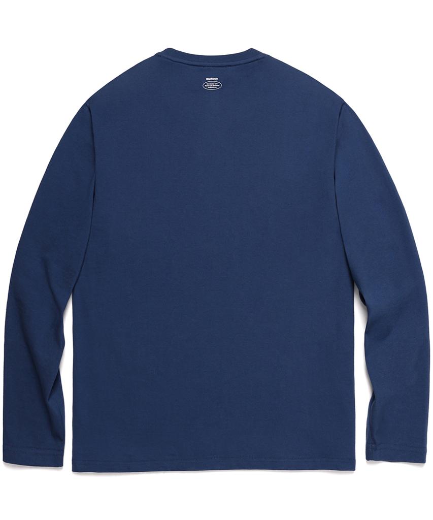 STAFFONLY Slogan Logo Long Sleeve (Deep Blue)