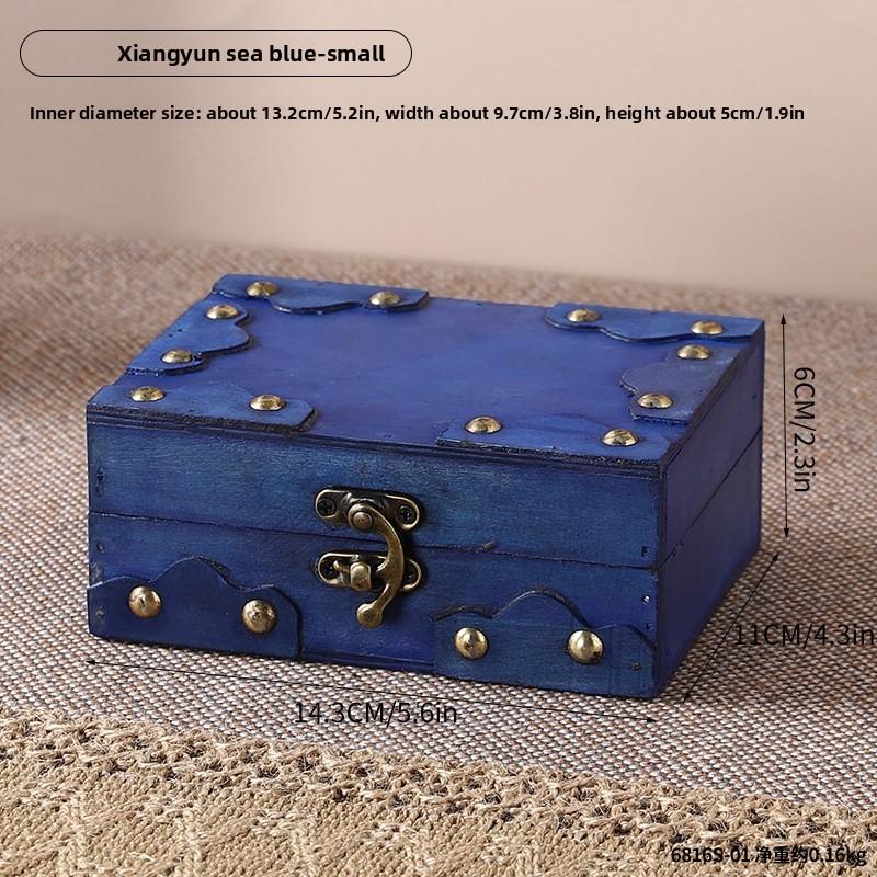 Classic Wooden Locking Storage Box With Dustproof Cover For Bedroom And Living Room Organization StyleSS 880₽