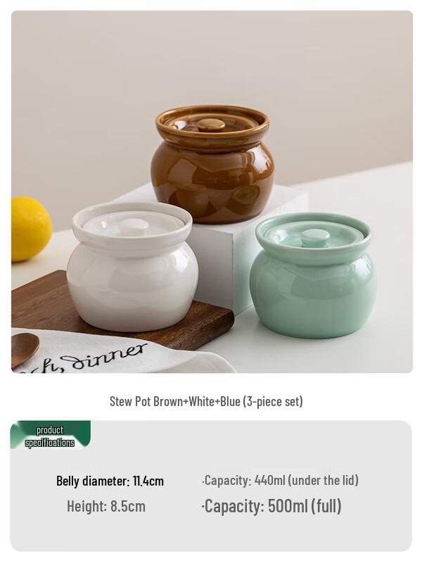 Zhaoran Earthenware Double Boiler Pot Set