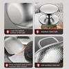 Stainless Steel Frying Pan Nonstick Cooking Skillet Household Flat Bottomed Uncoated Wok Easy to Clean for Home Kitchen Cookware