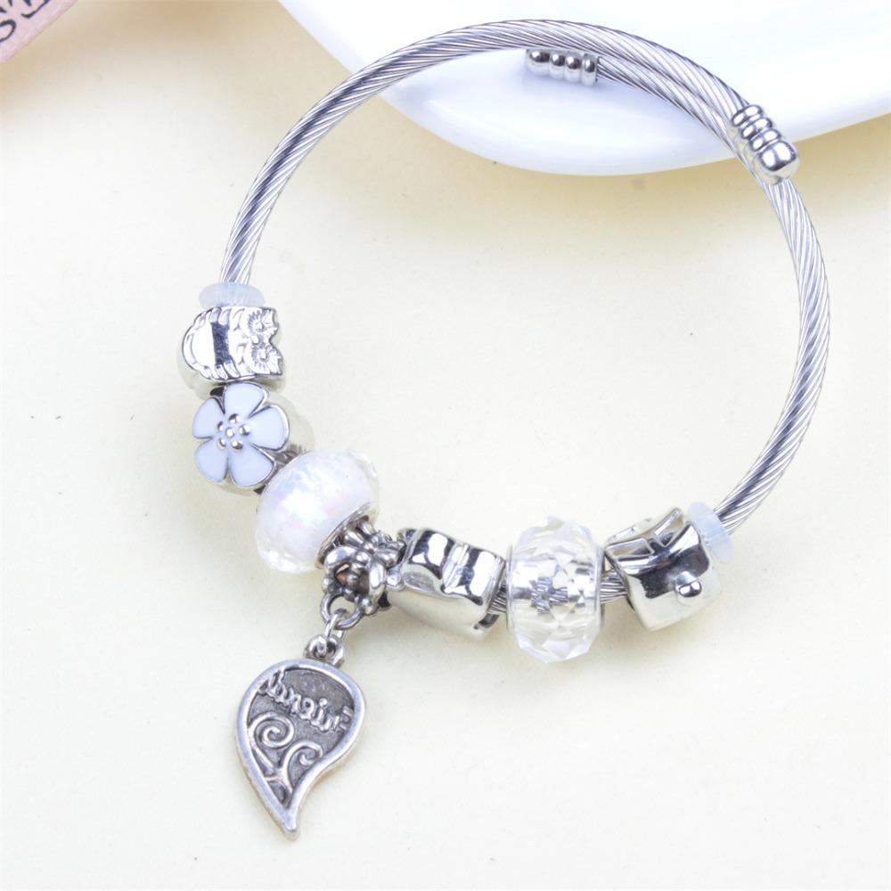 Beaded Bracelet Bangle Multi Element Stainless Steel Copper Alloy Open Spring Snake Bone Chain