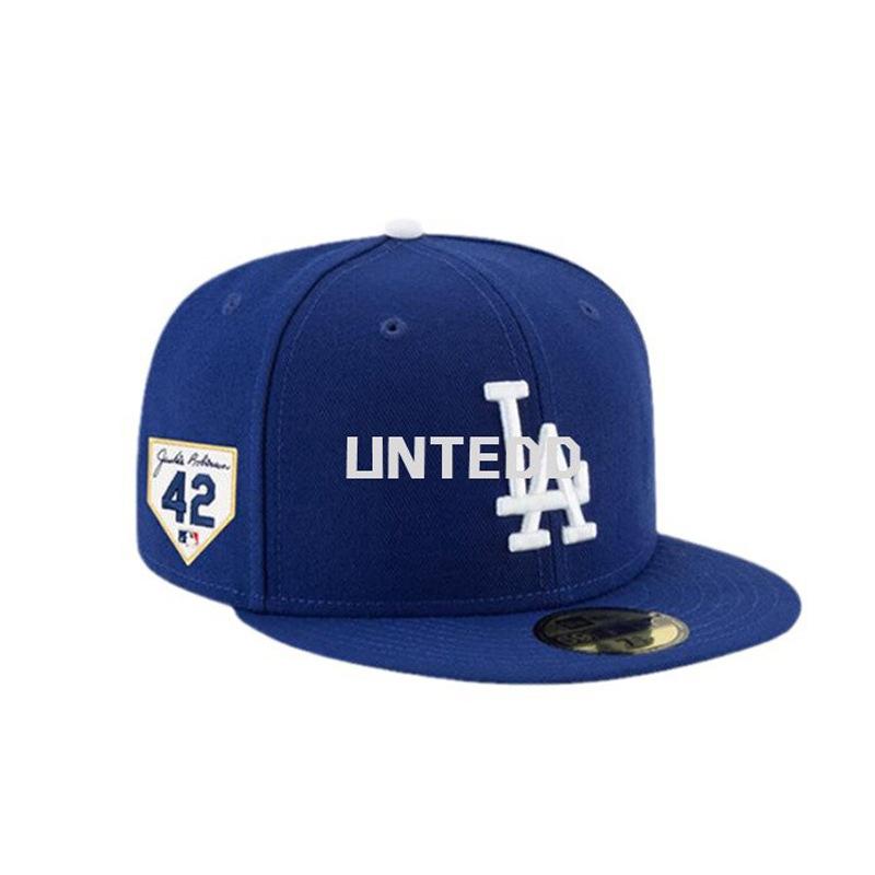 New baseball cap with a deep, hard crown, fully embroidered, closed front, white socks team flat-brimmed cap