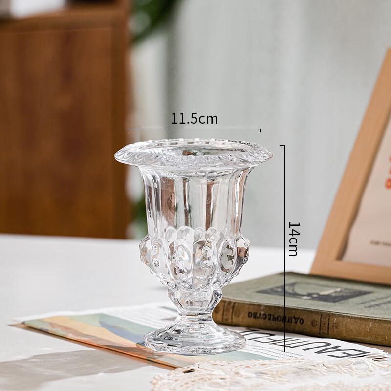 Elegant High-Footed Roman Glass Vase & Wind Lantern
