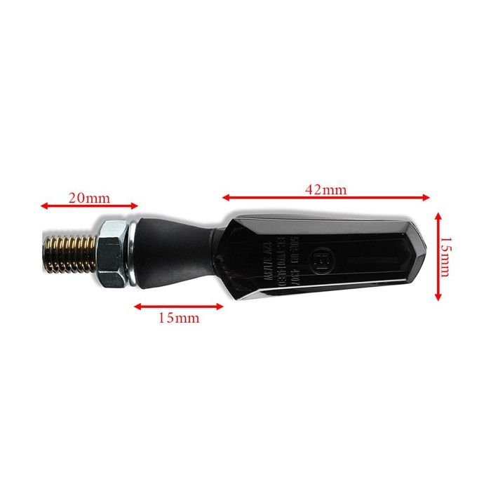 LED Motorcycle Turn Signals Lumitecs TX15 2 Pieces Tinted Black