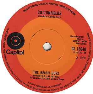 7inch Record BEACH BOYS - Cottonfields CL15640 Capitol Records 1970 UK Rock Used