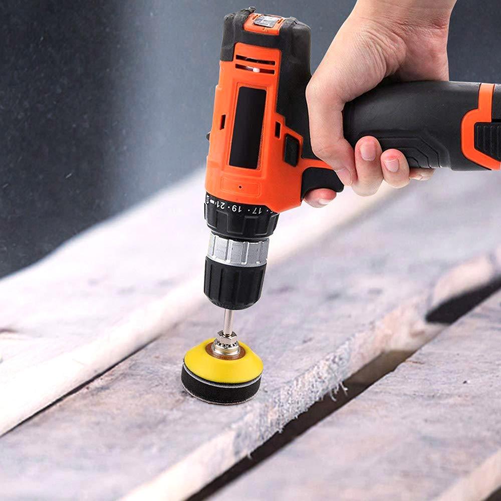 120 bucăți 50 mm sortiment de șmirghel 60-3000 granulație set disc de șlefuit 2 inch pentru mașină de găurit instrumente rotative cu pernă de stâlp de disc