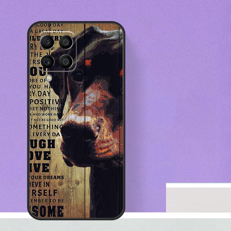 Dobermann Hund Für Samsung Galaxy M55 M15 M13 M33 M53 M20 M30s M31s M12 M32 M52 M11 M51 M14 M34 M54 Hülle