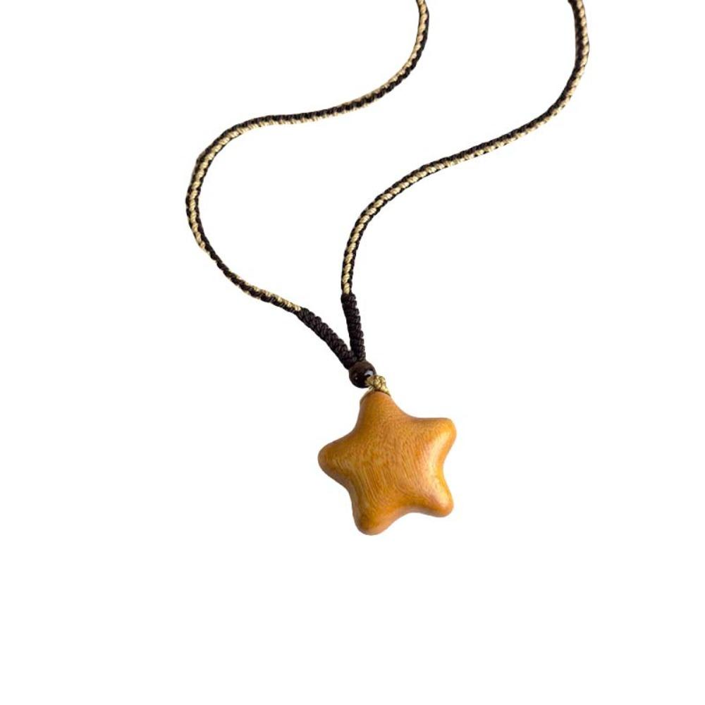 Bohemian Style Wood Clavicle Chain Y2K Accessories Couple Friends Choker  Holiday