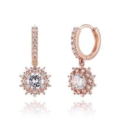 ELLE Jewelry 14K Lori Cubic One-Touch Earrings (Gold Pin) ELGPEE446