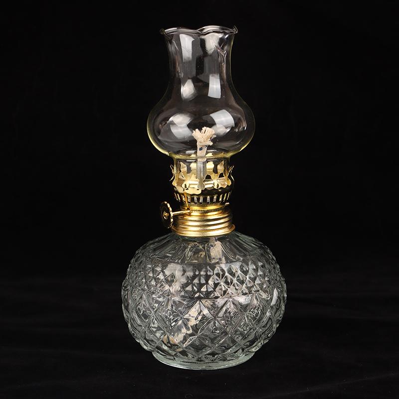 Retro Style Glass Oil Lamp Vintage Kerosene Lamp Antique Oil Lamps For Indoor Use Lamplight Tabletop Emergency Lighting Tool