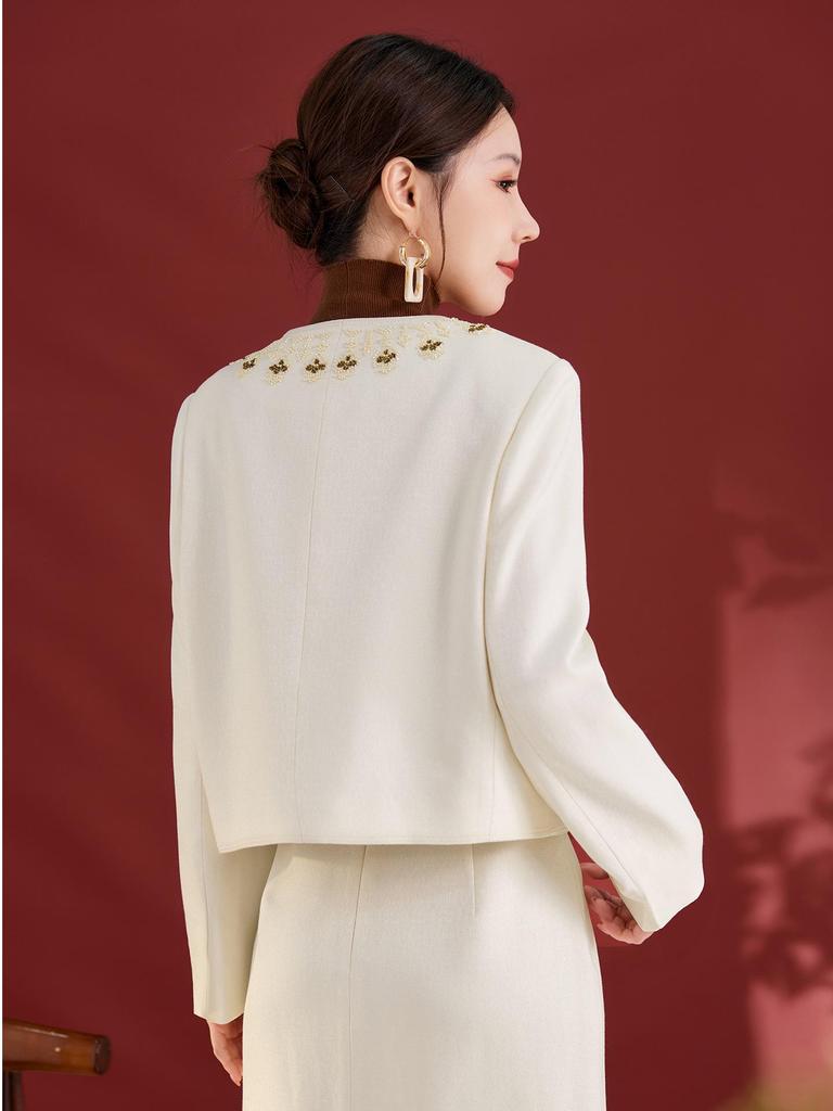 Vielseitiger Woll-Cardigan-Mantel - Herbst-/Winter-Design, Pendler-Stil, Langarm-Oberteil