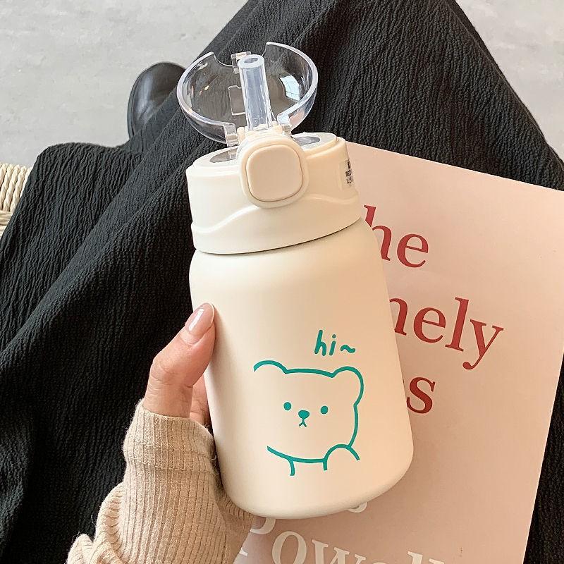 Simple Thermos Cup for Girls, Straw Cup Ins, High-looking Internet Celebrity, Adult Student Gift, Children's Water Cup