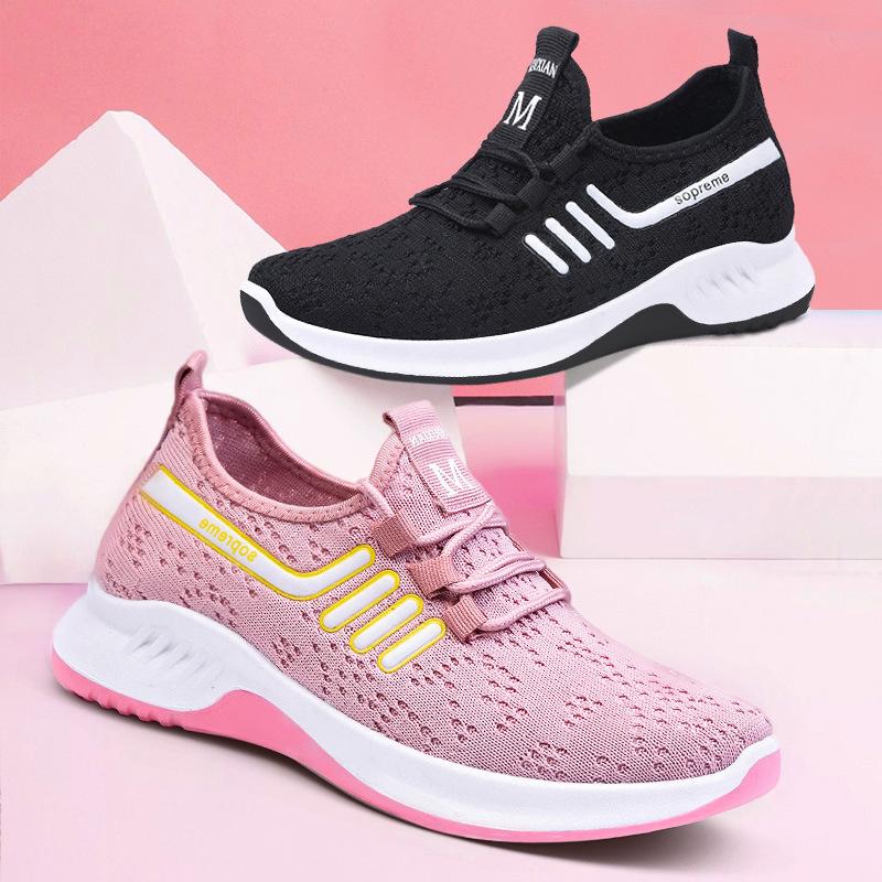 

Женская обувь. Новые летающие тканые повседневные туфли. Кроссовки. Дышащая спортивная обувь. Женская обувь.