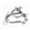 M6 M8 304 Stainless Steel U Type Bolts with Plate Nuts Round U Shape Pipe Clamp Clip U Type Tube Holder Fixed Buckle 2mm Plate