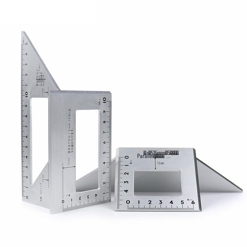 Shinwa T-Type 45°/90° Woodworking Angle Ruler with Fixed Gauge 62113/62114 62113