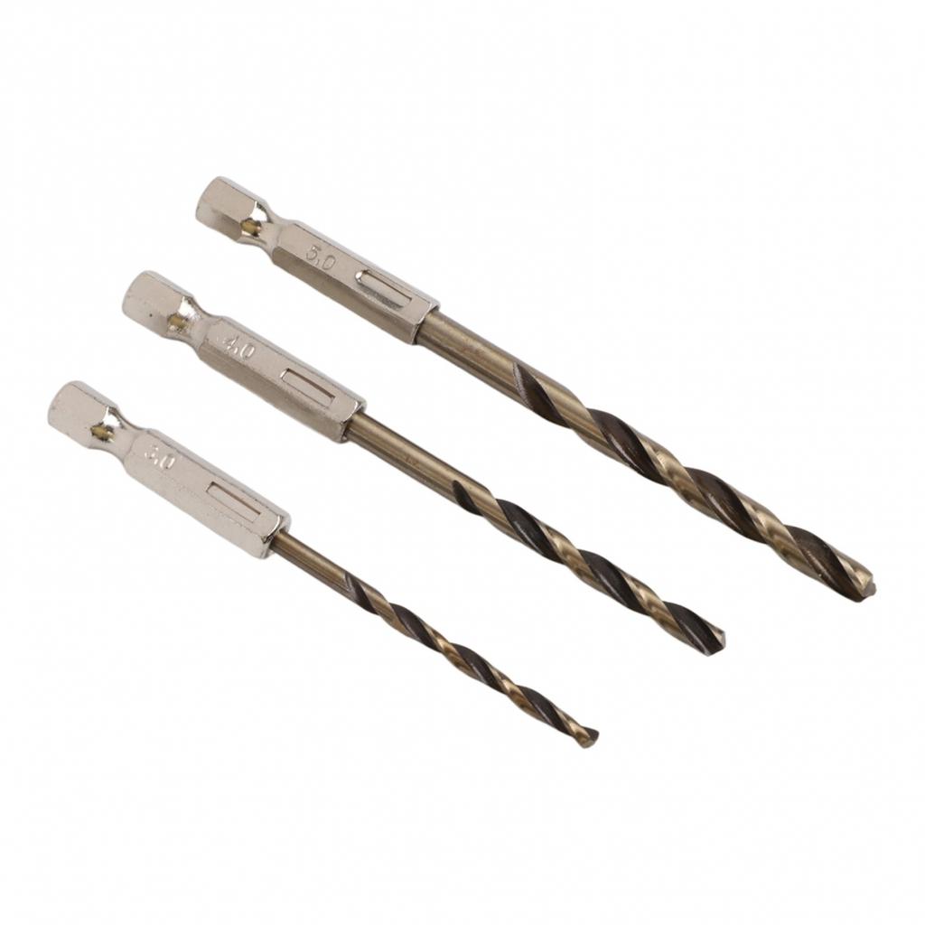 6pcs HSS Drill Bits with 1/4 Inch Hex Shank 3 4 5 6 8 10mm for DIY Drilling