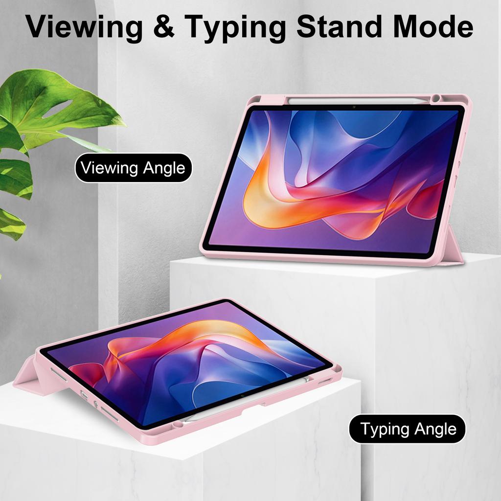 For Xiaomi Redmi Pad 2 Case Clear Acrylic Leather Tablet Cover Support Auto Sleep/Wake