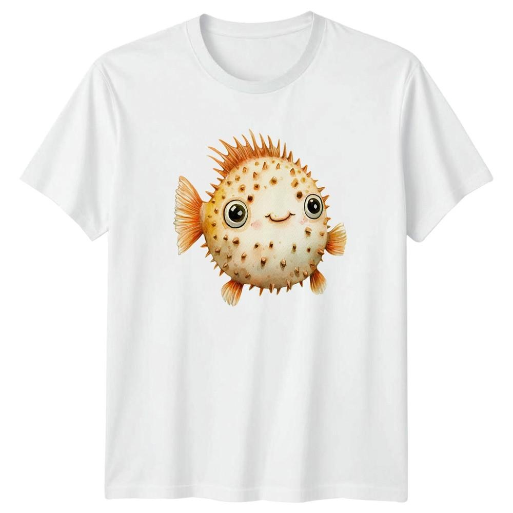 Cute Pufferfish TShirt Aquatic Ocean Wildlife Gift For Him And Her S