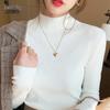 Women's Slim Fit Mock Neck Knitted Sweater