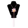 Simulationsblumen-Halskette Orchidee Simulationsblumen-Ohrringe Modische Schlüsselbein-Kette Anhänger