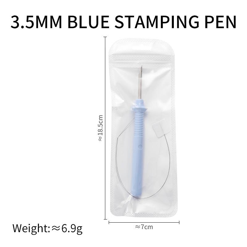 

3.5mm/5mm Punch Needle Embroidery Kit, DIY Stitching Needle & Threader Guide, Practical Craft Sewing Supplies