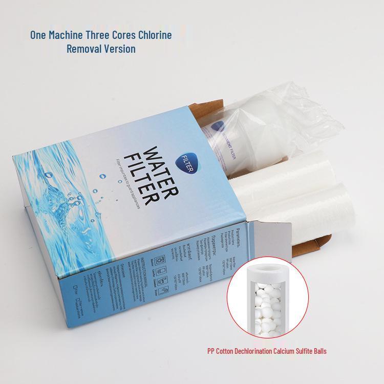 Set Purificatore d'Acqua per la Casa Transfrontaliero: Filtri per Doccia, Lavatrice, WC con Nucleo Sostituibile in Cotone PP