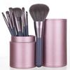 Complete Makeup Brush Set with Soft Bristles – Includes Eyeshadow, Loose Powder, and Foundation Brushes with Storage Tube