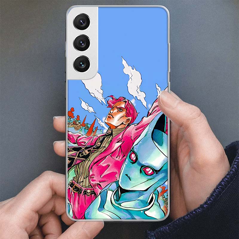 JoJo Kira Yoshikage Killer Queen Phone Case For Samsung Galaxy S25 S24 S23 Ultra S22 Plus S21 S20 FE S10 + S25 Edge Soft Cover S