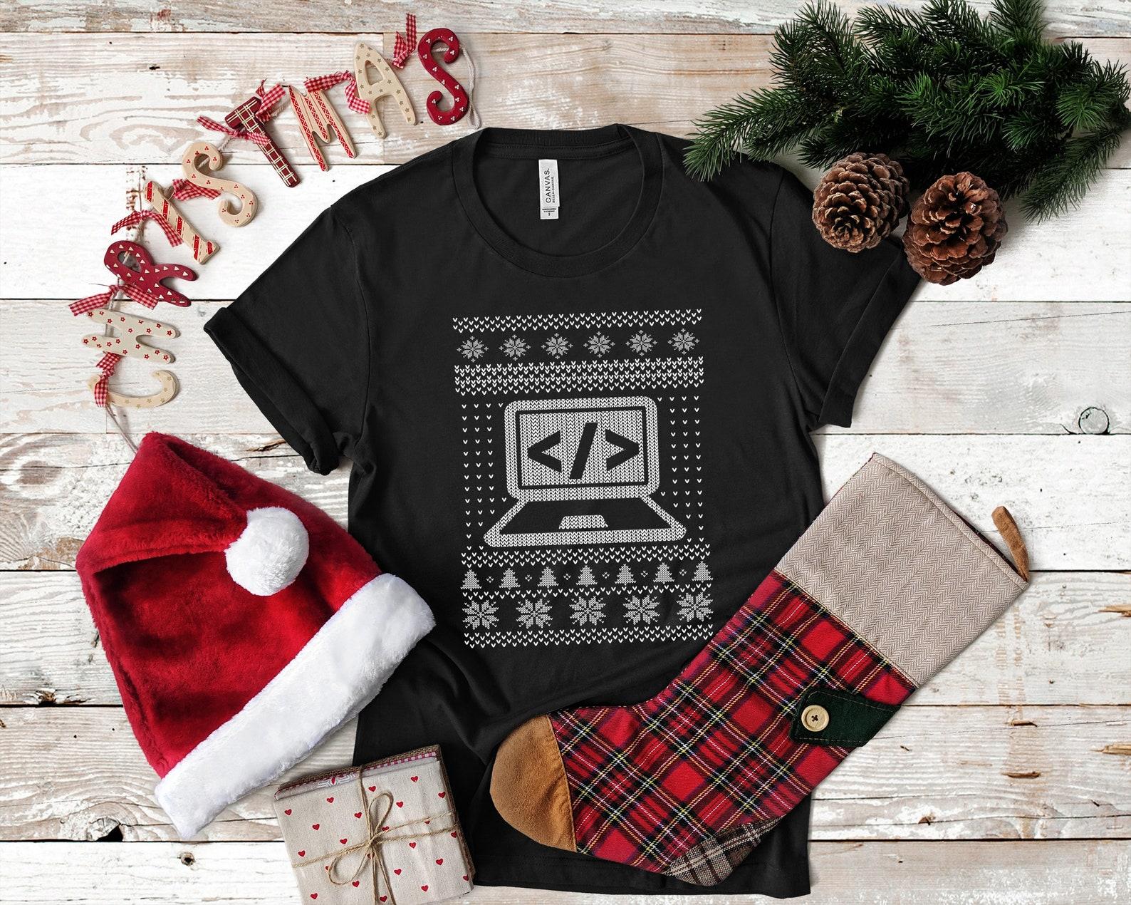 Ugly Computer Programmer Christmas T-Shirt Funny Coder, Tank Top, T-shirt, T-shirt,T-shirt, T-shirt, Apparel Gift L
