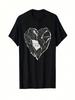 Sleep Theory - Prodotti - Maglietta Casual in Cotone Stampato Cuore di Carta 220g