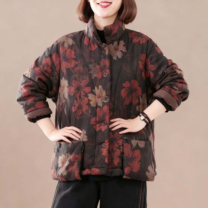 

Пальто для женщин Утепленное Осенне-зимнее Ветровка Оверсайз Водонепроницаемая Повседневная Куртка M