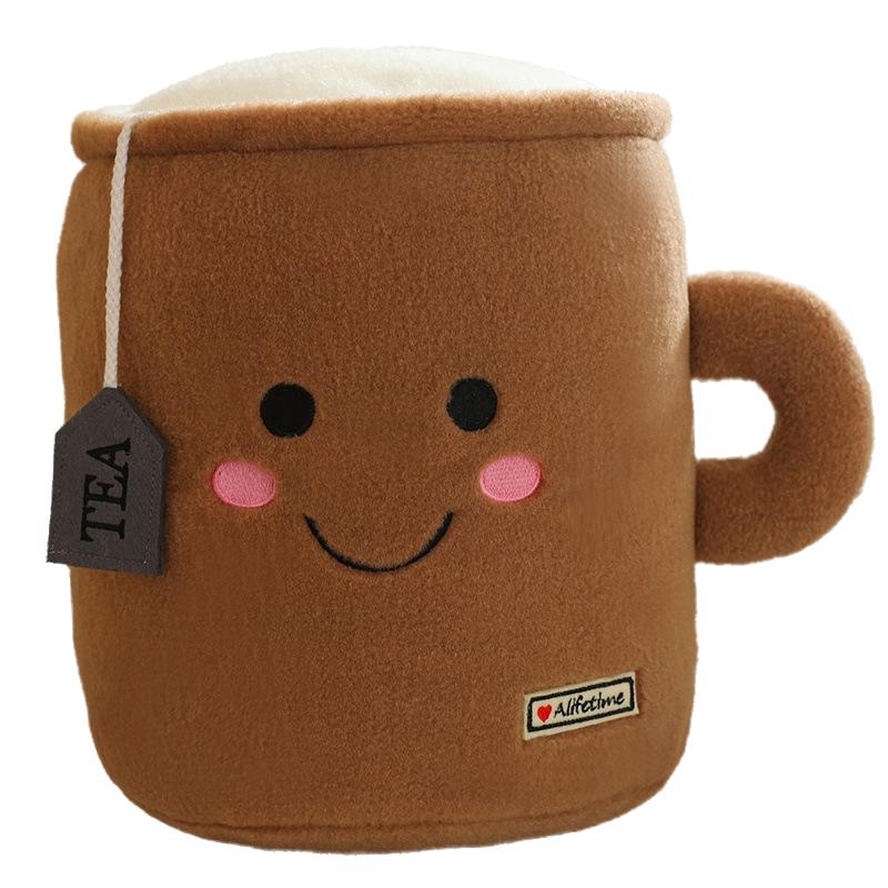 

Подушка Плюшевая Чашка Чайная Мягкая Игрушка Подушка Для Девочек Детей Подарок Мягкий Наполнитель Хлопок ПП коричневый