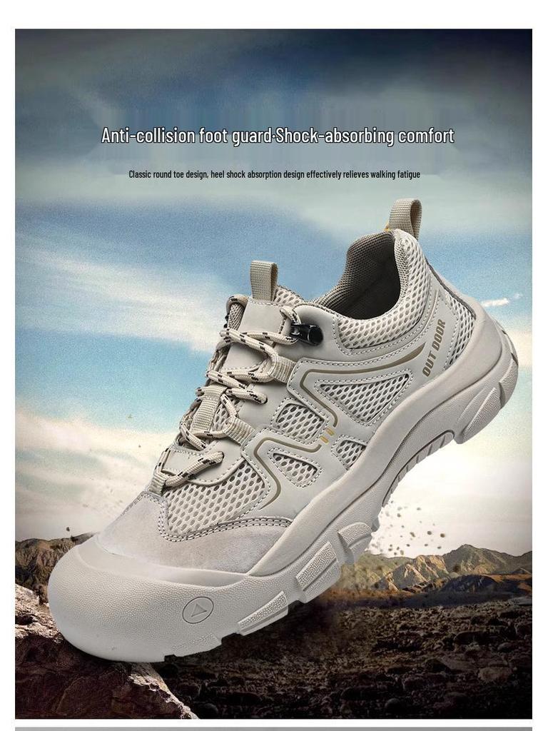 Lichte Heren Mesh Wandelschoenen - Zomer, Ademend, Zachte Zool, Casual Sport Buitenschoenen