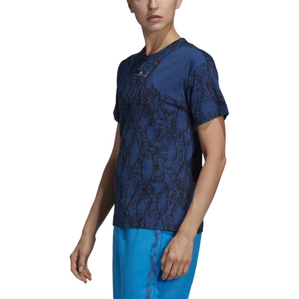 Adidas Stella McCartney Farbverlauf Weich Bequem Vielseitig Kurzarm T-Shirt Damen Oberteile Blau DT9233