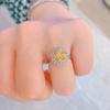 Lindon Classic Copper Alloy Zircon Ring Ladies Jewelry Wedding Promise Party Gift