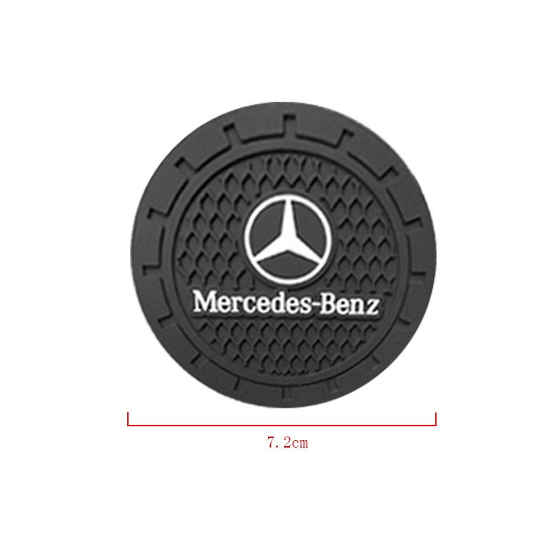 Car Anti-Slip Silicone Coaster Waterproof Water Cup Mat For Mercedes Benz E S C A B Class GLE GLS GLC CLA GLA GLK GLB W204 W205