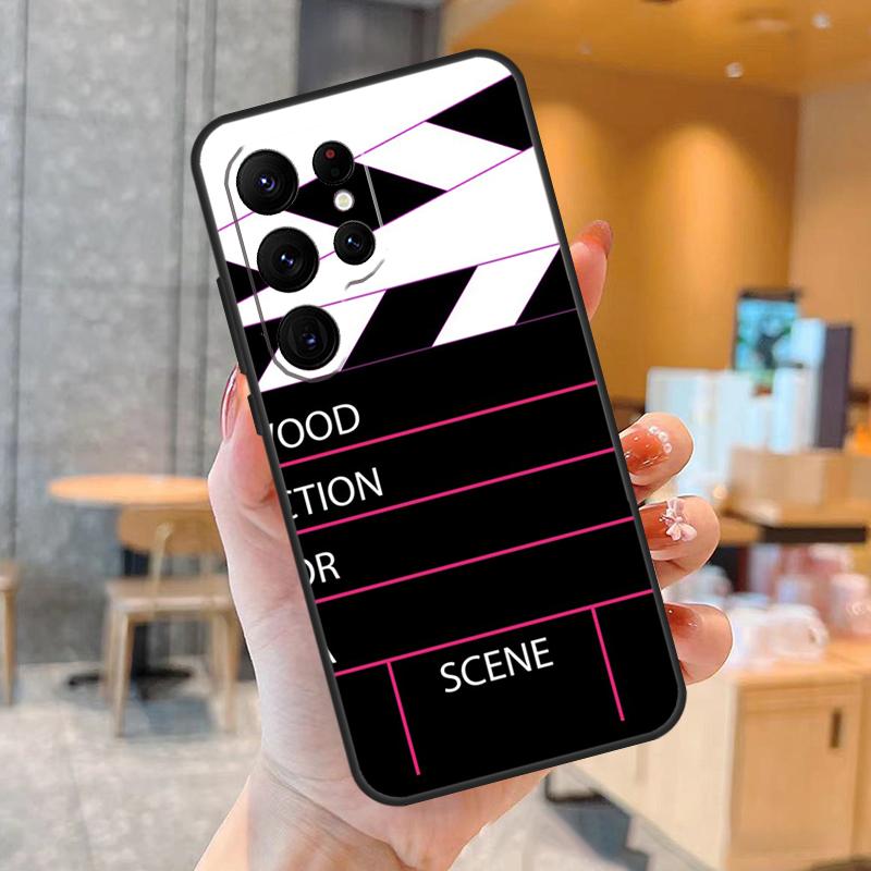 Clapper Board Phone Case For Samsung Galaxy S25 S24 S23 S21 S20 S22 Ultra S9 S10 Plus S25 FE Back Cover